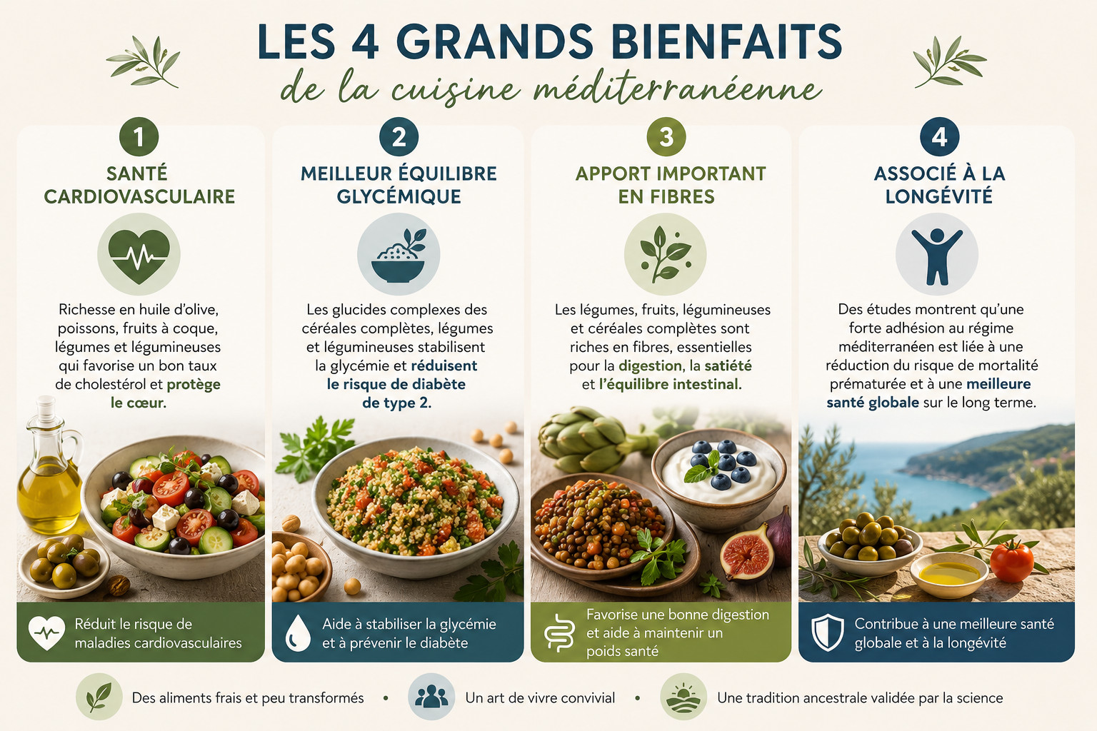 bienfaits cuisine mediterrannee